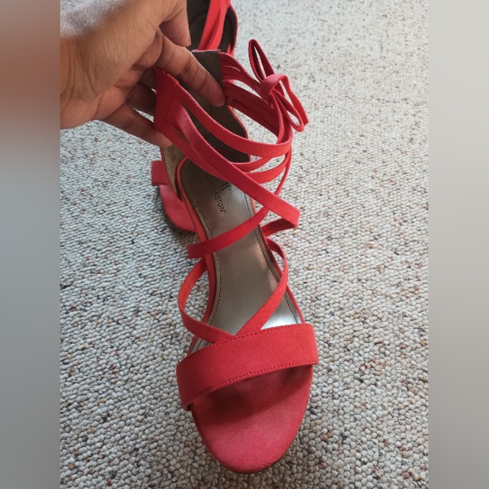 Worthington Red Heeled Strappy Sandals
